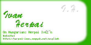 ivan herpai business card